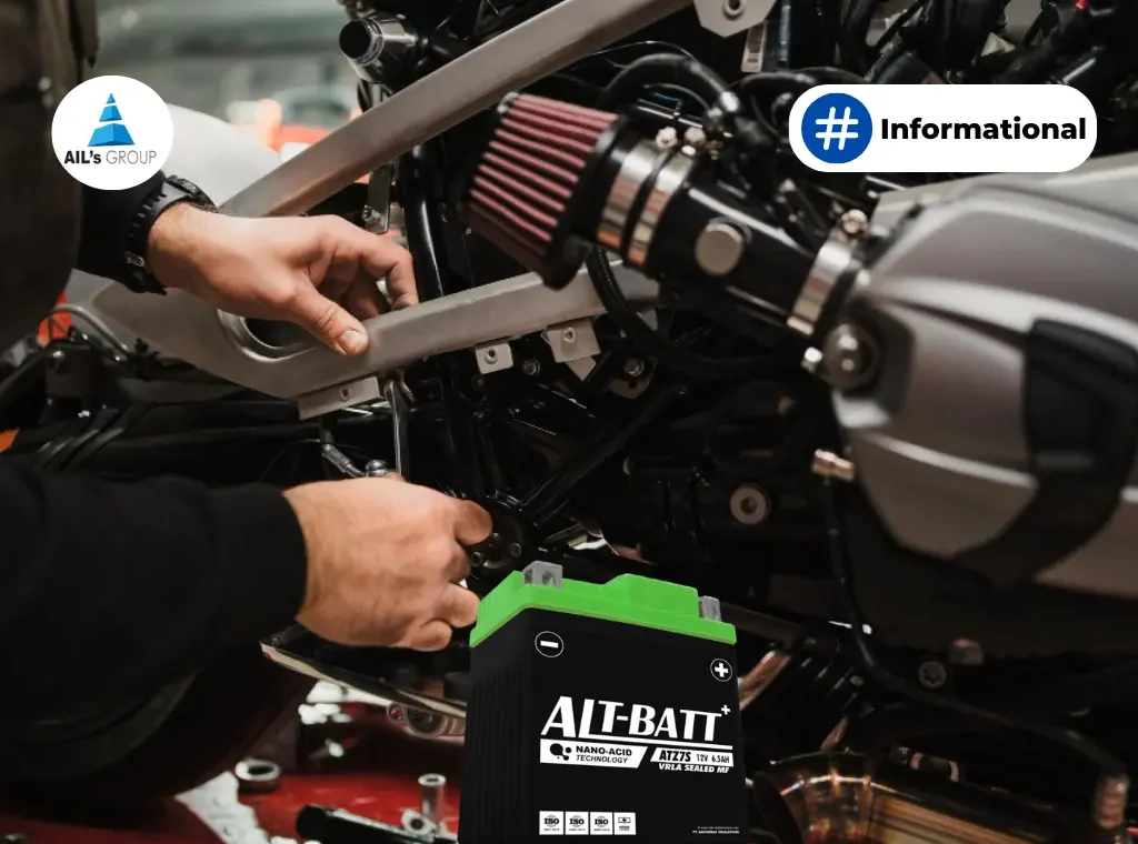 cara memasang aki motor