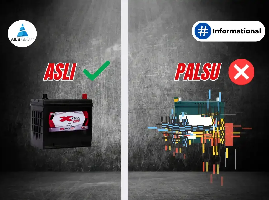 perbedaan aki asli dan palsu