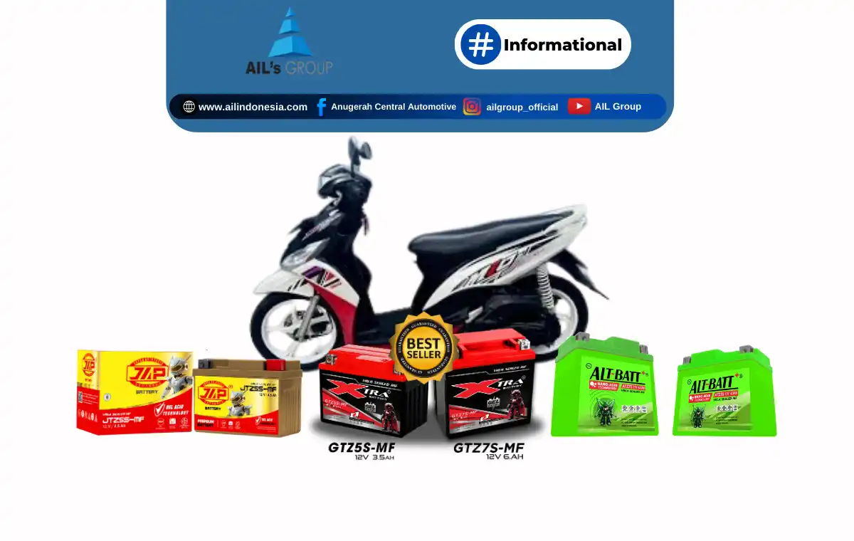 aki mio j berapa ampere