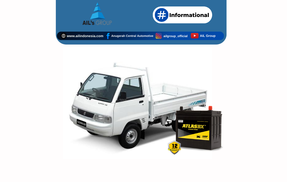 aki mobil carry 1.5 berapa ampere